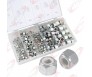 PROFESIONAL 150pc Nylon Insert Lock Nut Assortment 6 Sizes Steel Zinc Plated